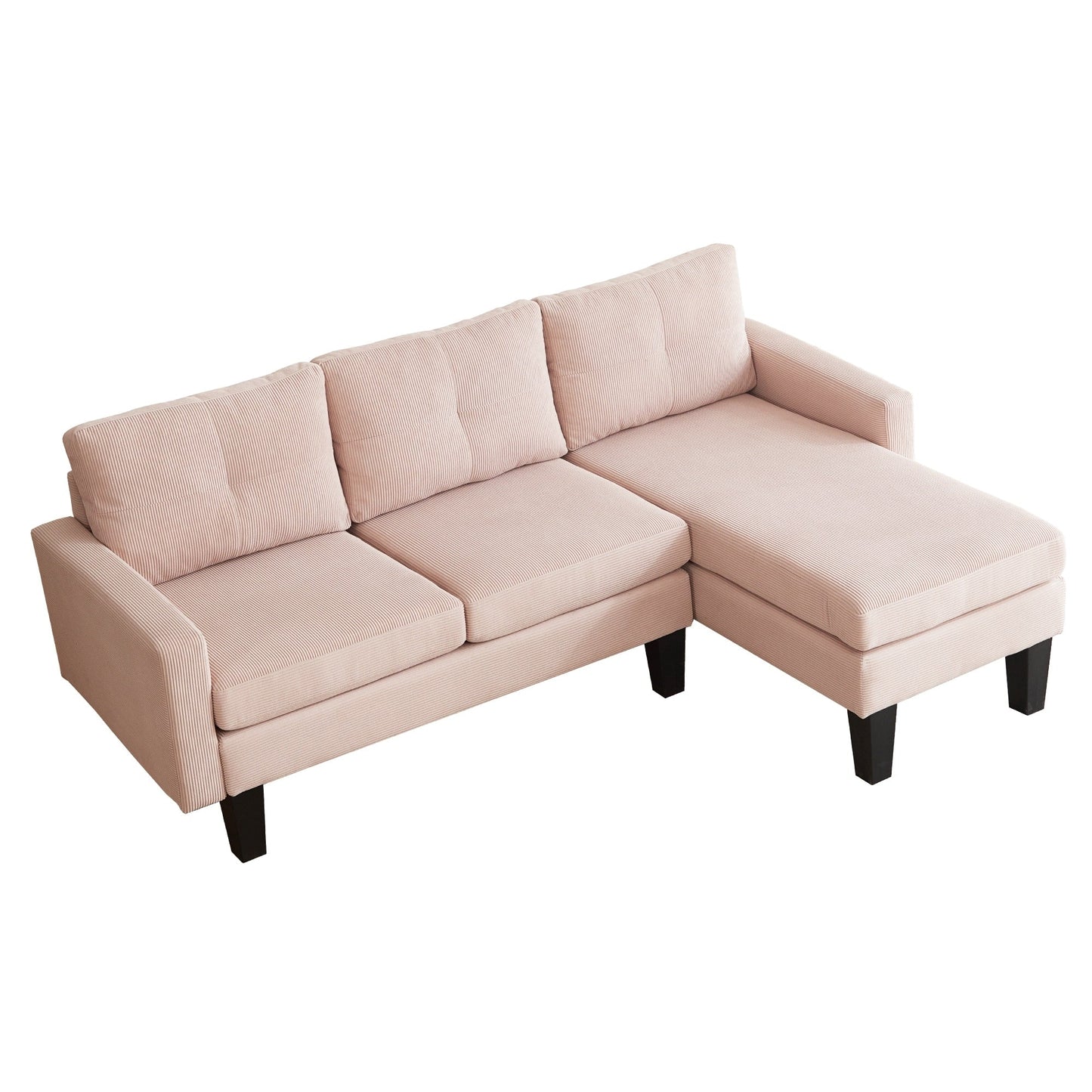 Divano moderno a forma di L in velluto a coste HOOOWOOO