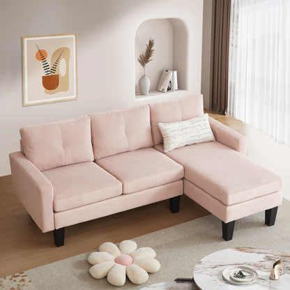 Divano moderno a forma di L in velluto a coste HOOOWOOO