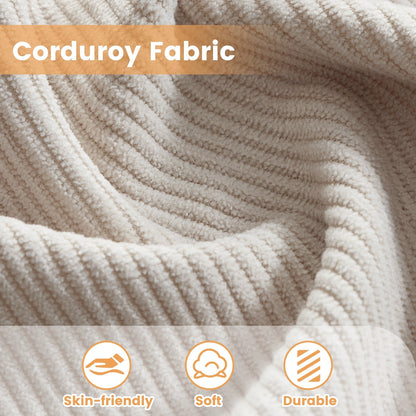 Divano moderno a forma di L in velluto a coste HOOOWOOO