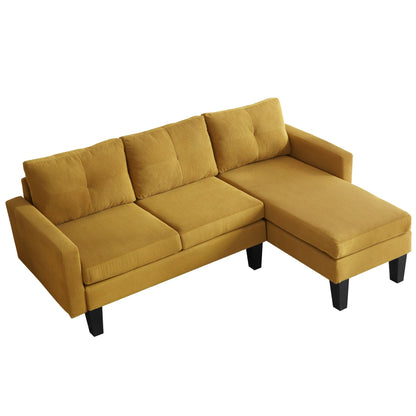 Divano moderno a forma di L in velluto a coste HOOOWOOO