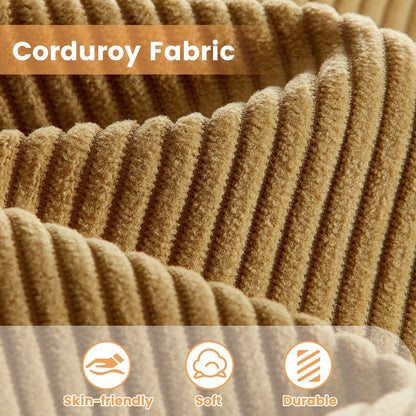 Divano moderno a forma di L in velluto a coste HOOOWOOO