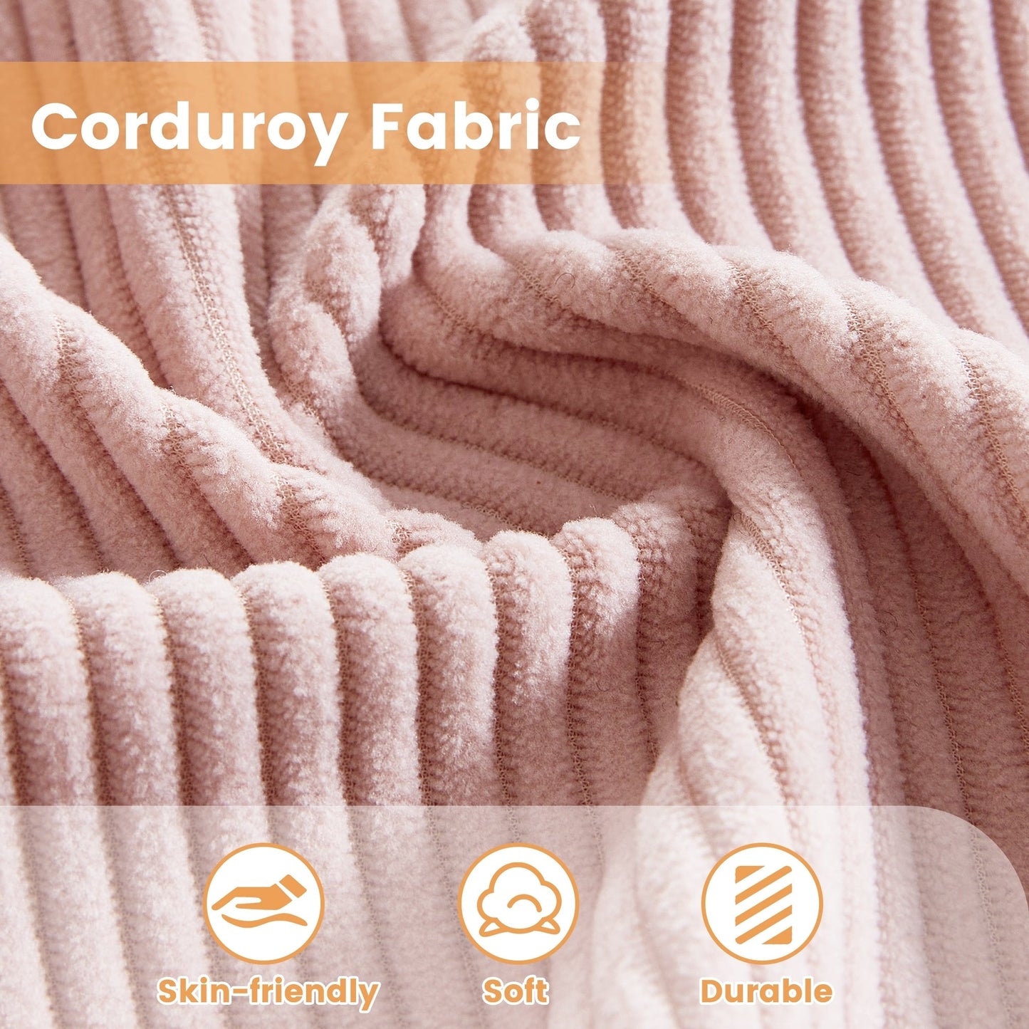 Divano moderno a forma di L in velluto a coste HOOOWOOO