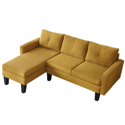 Divano moderno a forma di L in velluto a coste HOOOWOOO