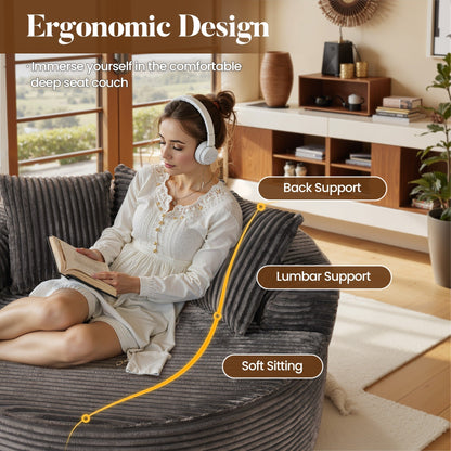 Divano moderno in tessuto felpato HOOOWOOO