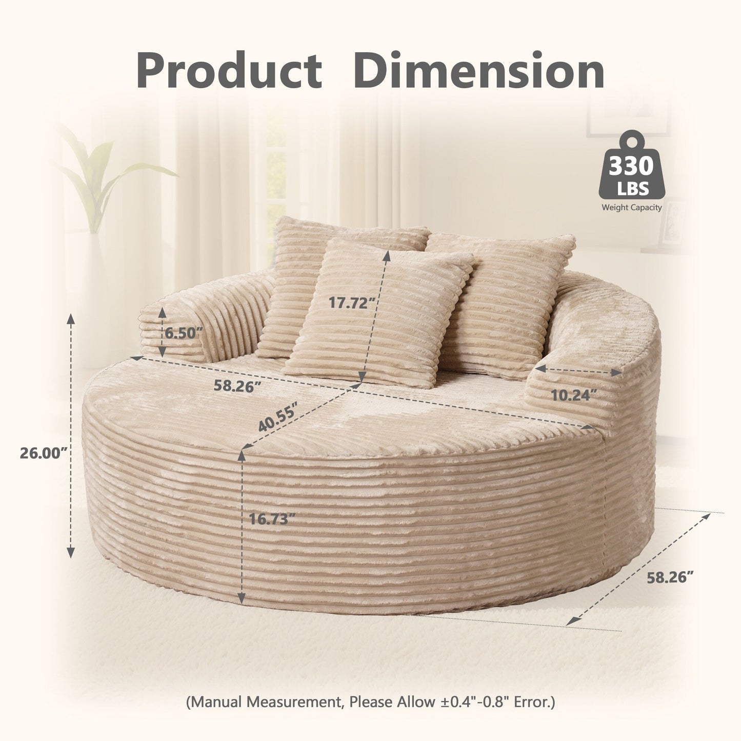 Divano moderno in tessuto felpato HOOOWOOO