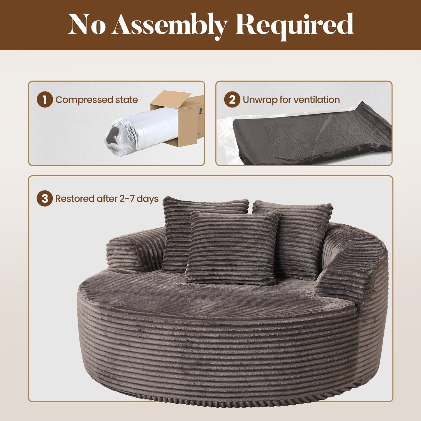 Divano moderno in tessuto felpato HOOOWOOO