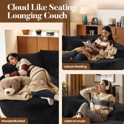 Divano moderno in tessuto felpato HOOOWOOO