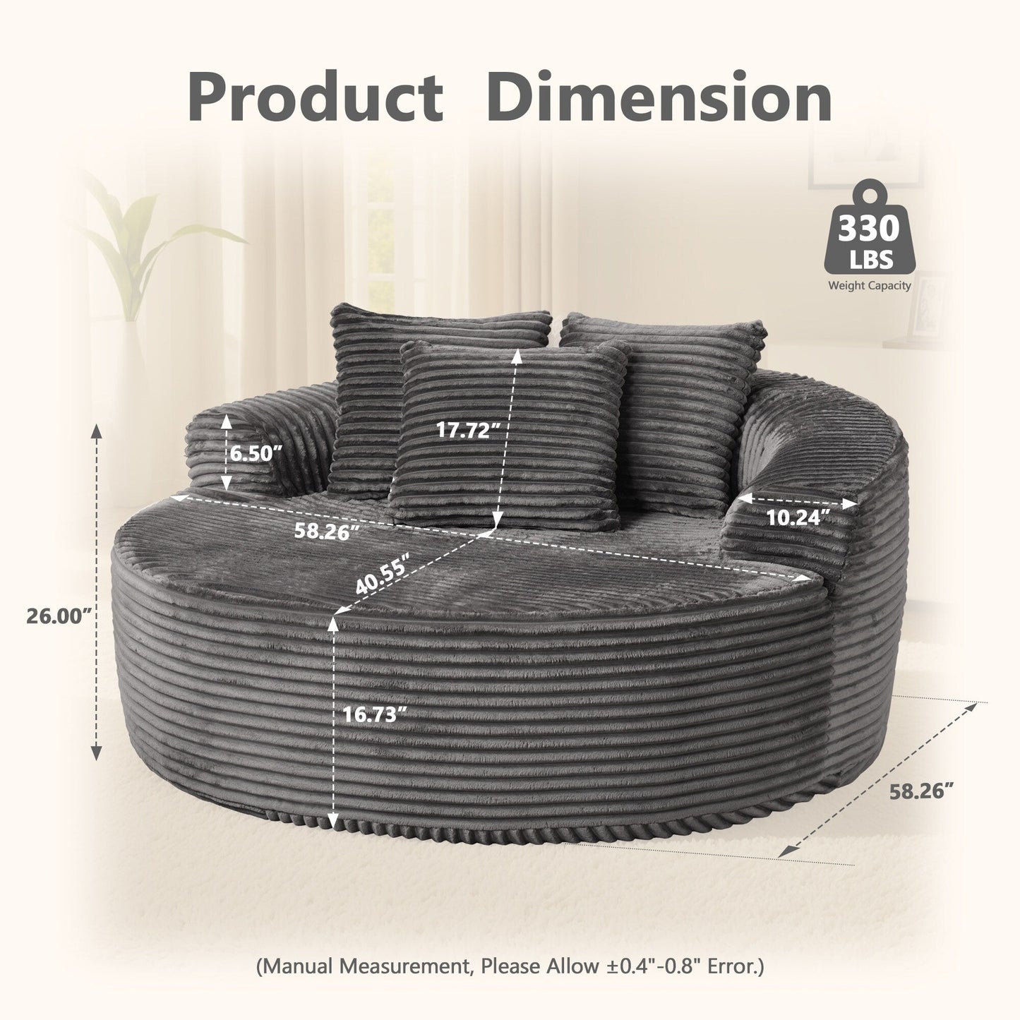 Divano moderno in tessuto felpato HOOOWOOO