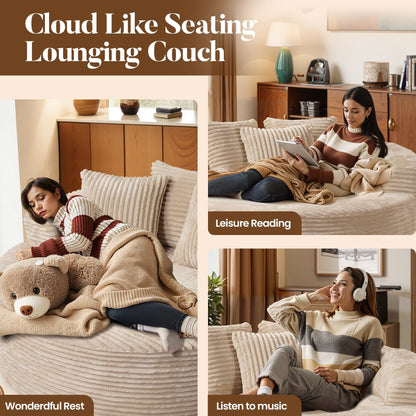 Divano moderno in tessuto felpato HOOOWOOO