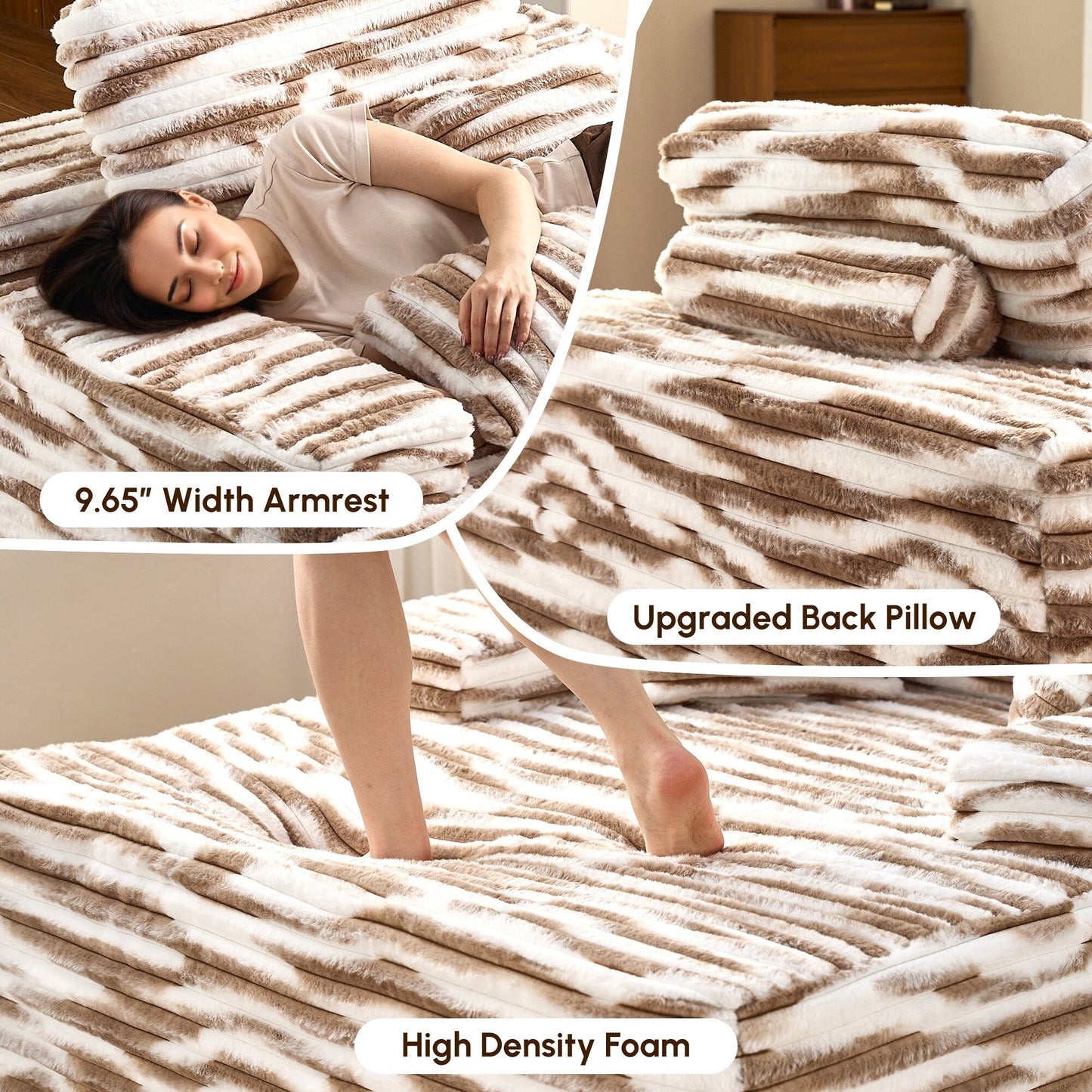 Divano moderno in tessuto HOOOWOOO Chaise longue