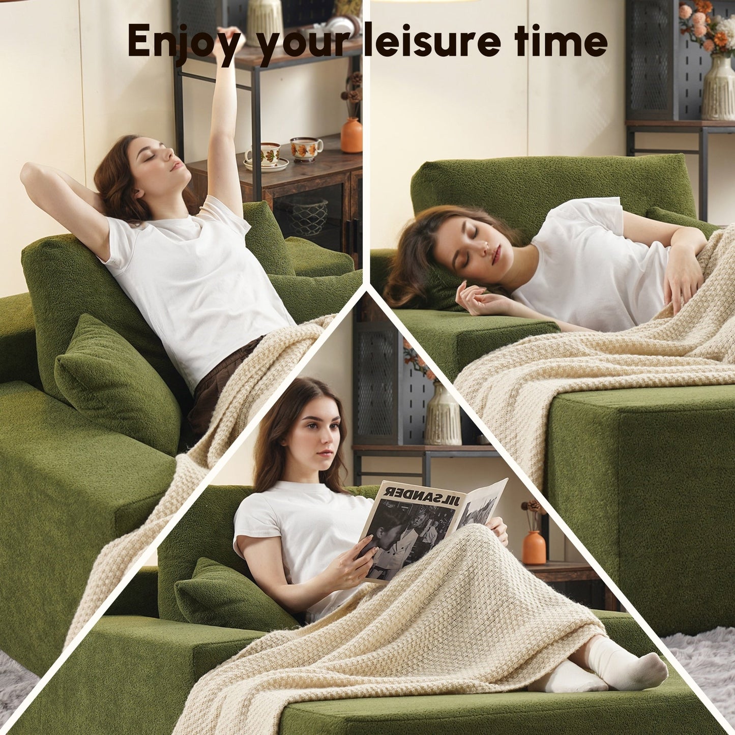 Divano moderno in tessuto HOOOWOOO Chaise longue