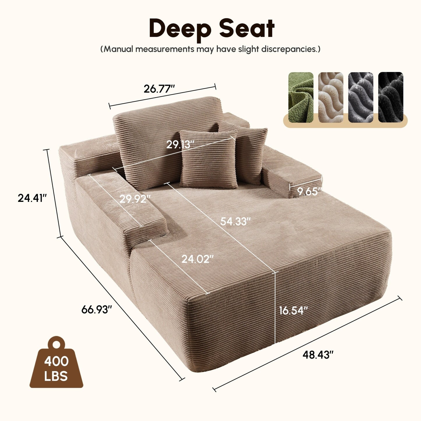 Divano moderno in tessuto HOOOWOOO Chaise longue