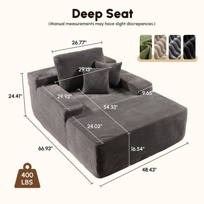 Divano moderno in tessuto HOOOWOOO Chaise longue