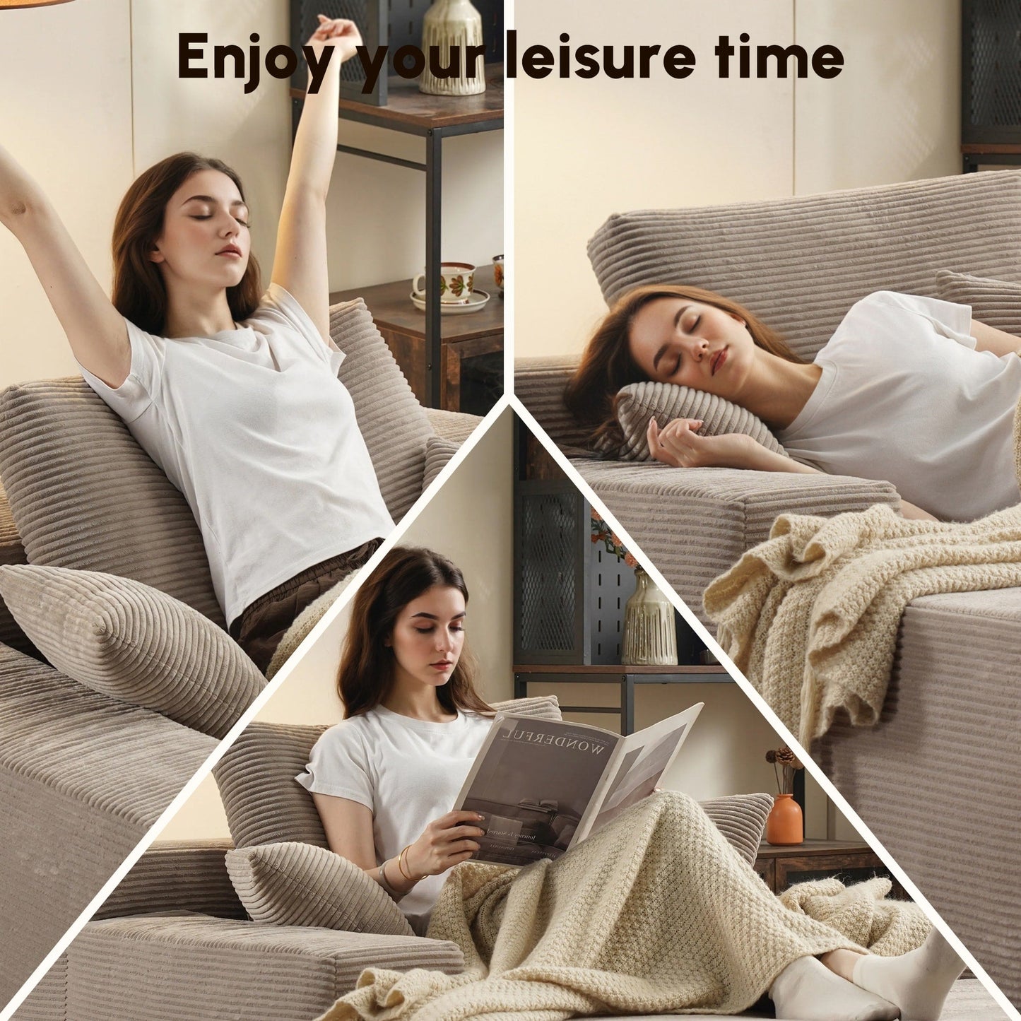 Divano moderno in tessuto HOOOWOOO Chaise longue