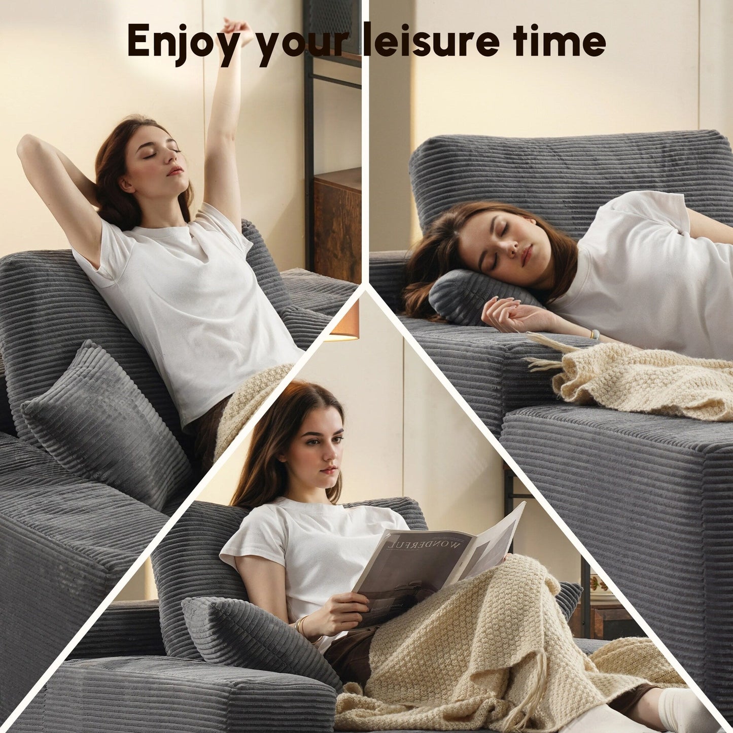 Divano moderno in tessuto HOOOWOOO Chaise longue