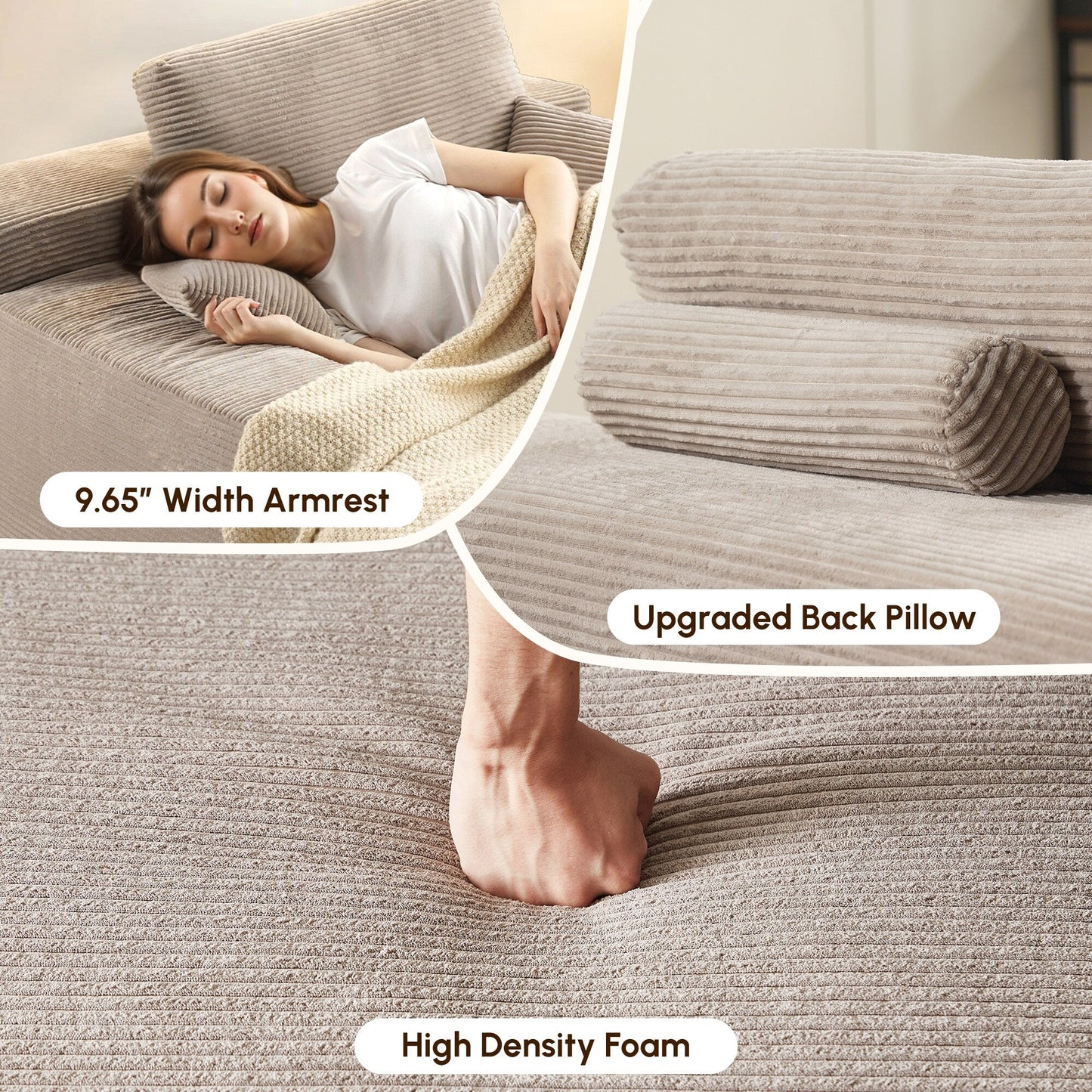 Divano moderno in tessuto HOOOWOOO Chaise longue