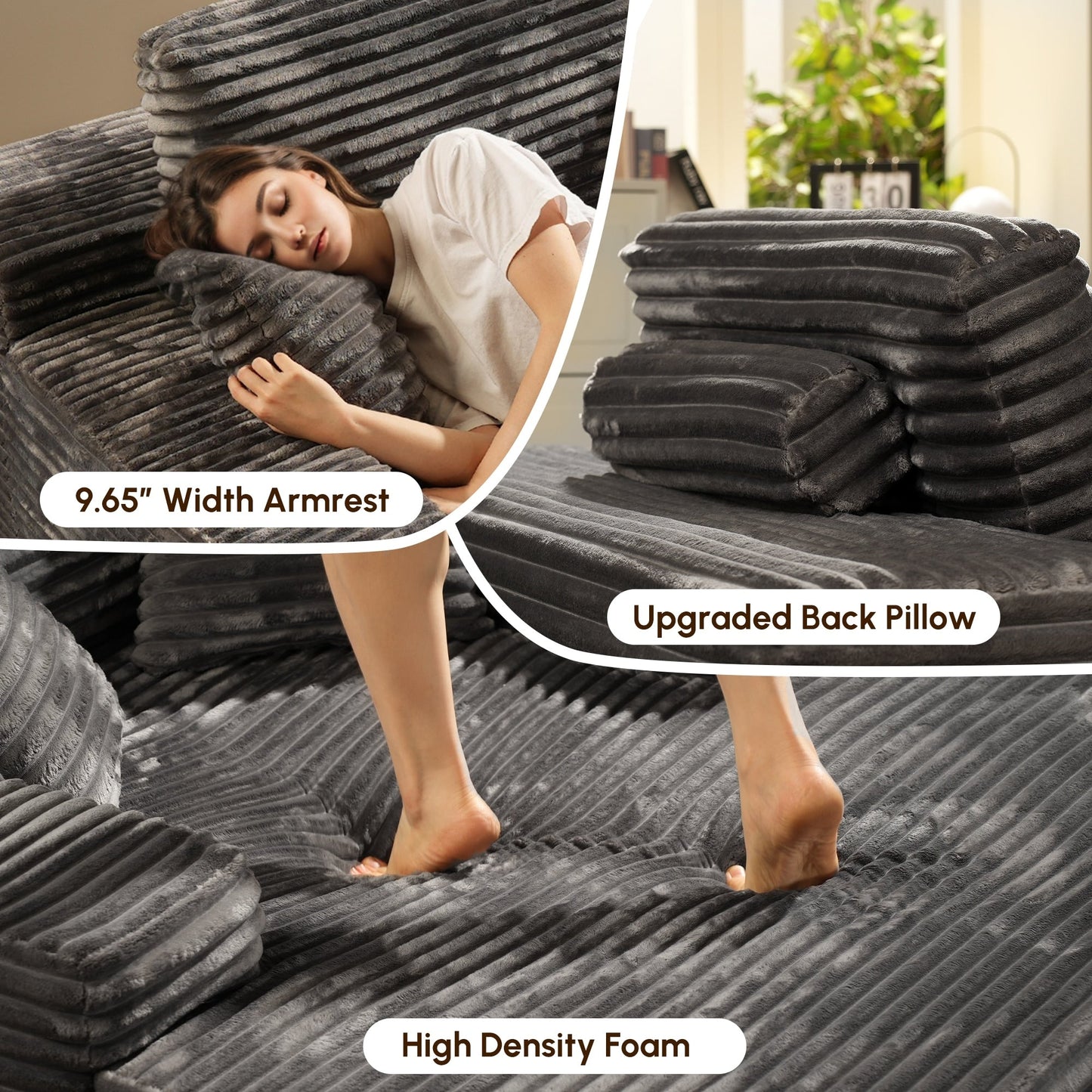 Divano moderno in tessuto HOOOWOOO Chaise longue