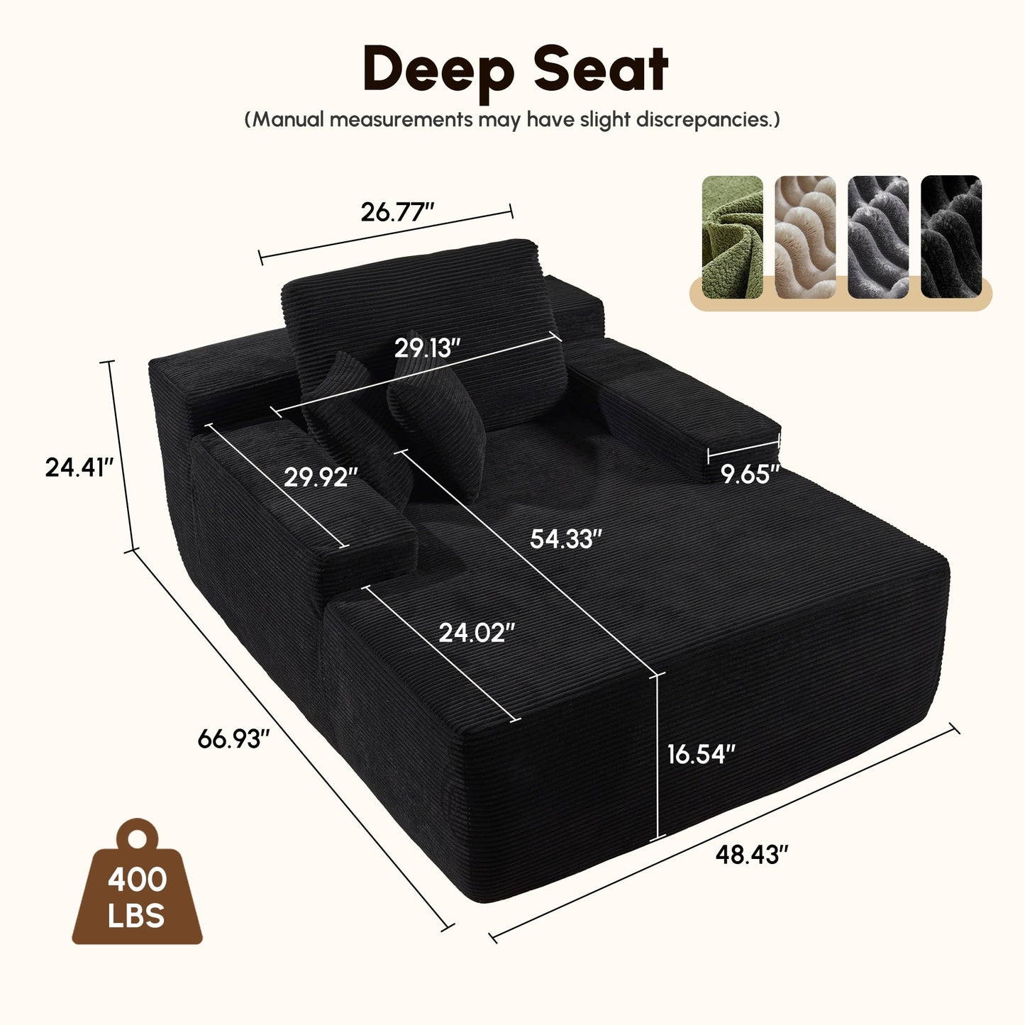 Divano moderno in tessuto HOOOWOOO Chaise longue