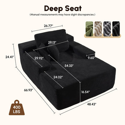 Divano moderno in tessuto HOOOWOOO Chaise longue