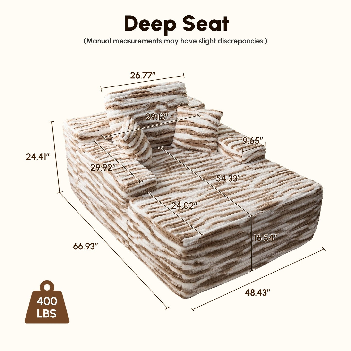 Divano moderno in tessuto HOOOWOOO Chaise longue