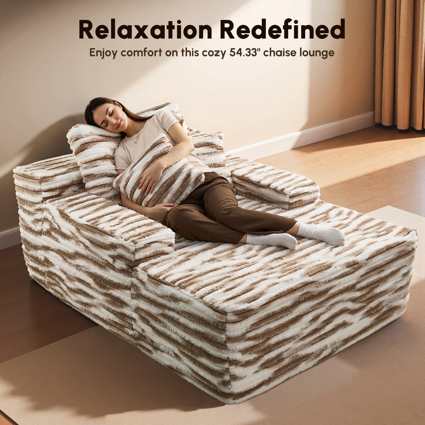 Divano moderno in tessuto HOOOWOOO Chaise longue