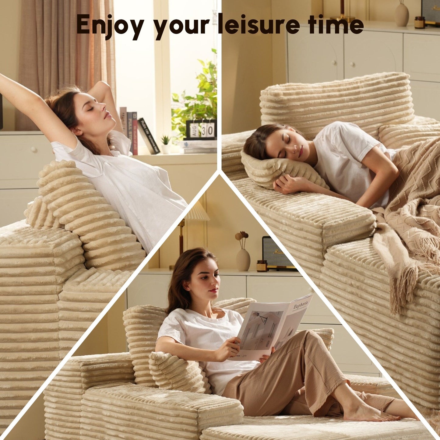 Divano moderno in tessuto HOOOWOOO Chaise longue