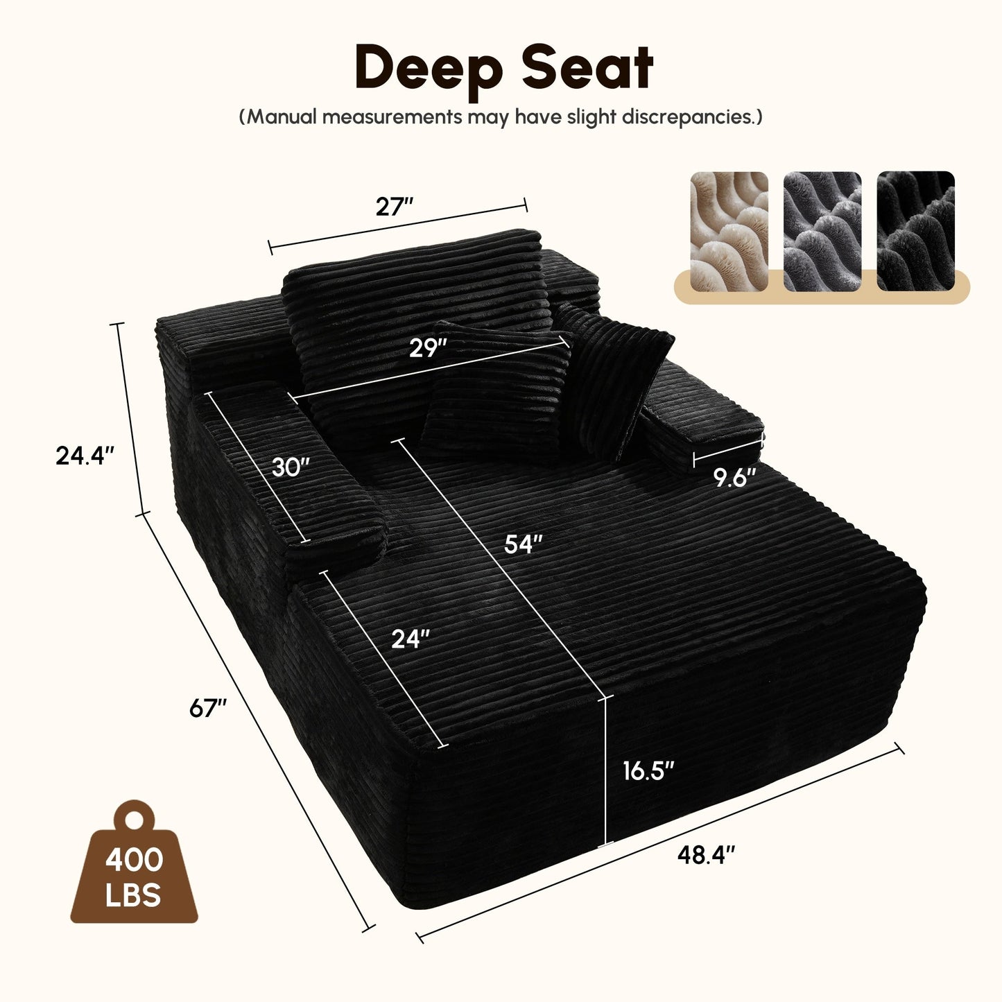 Divano moderno in tessuto HOOOWOOO Chaise longue