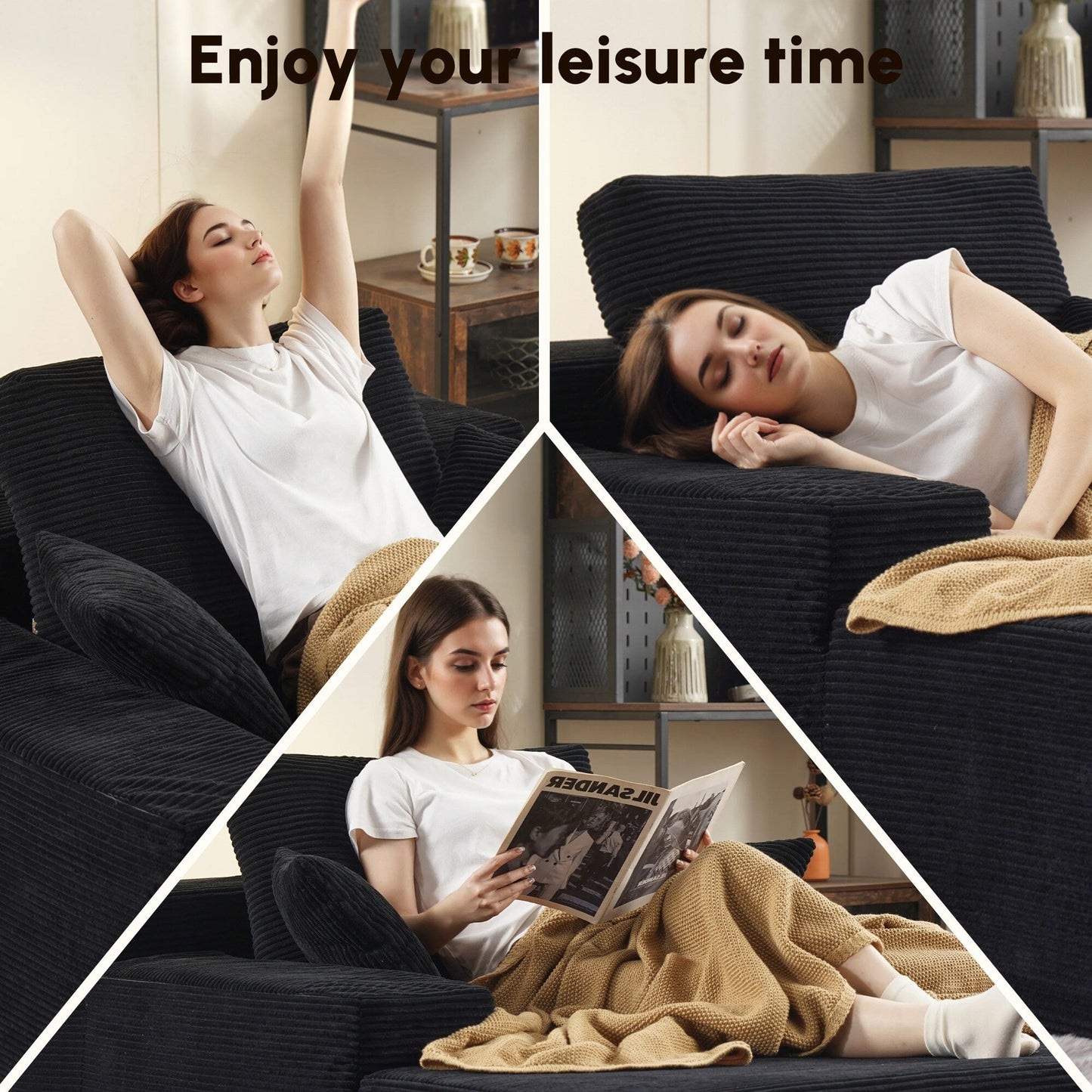 Divano moderno in tessuto HOOOWOOO Chaise longue