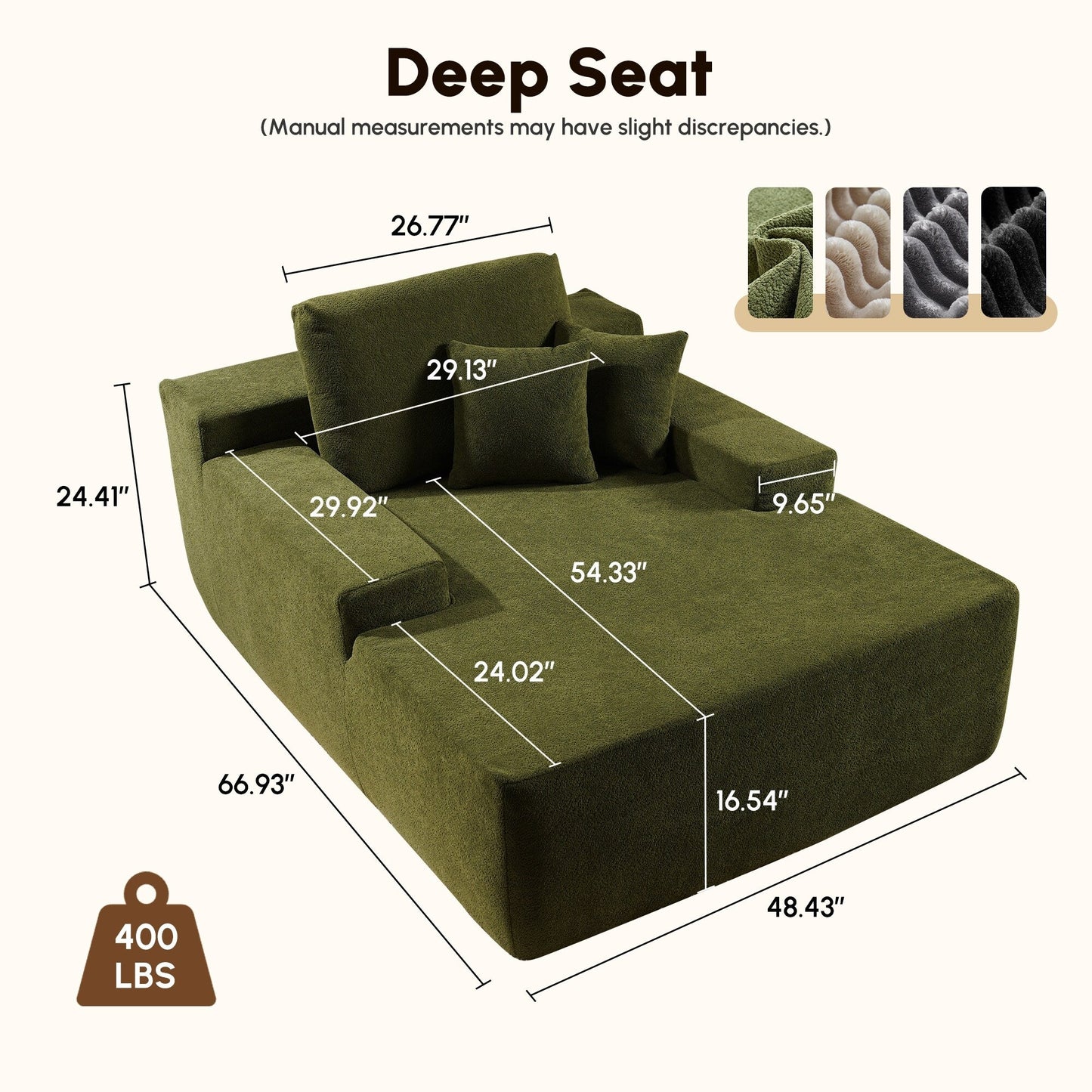 Divano moderno in tessuto HOOOWOOO Chaise longue