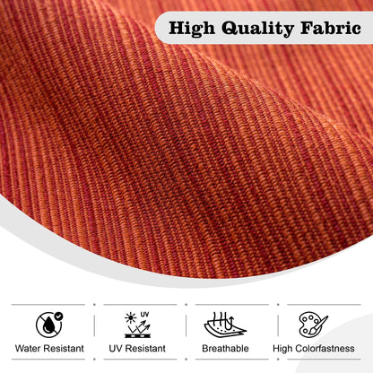 HOOOWOOO Set di mobili da esterno in rattan e vimini da 11 pezzi, sedie girevoli con braciere