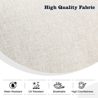 HOOOWOOO Set di mobili da esterno in rattan e vimini da 11 pezzi, sedie girevoli con braciere