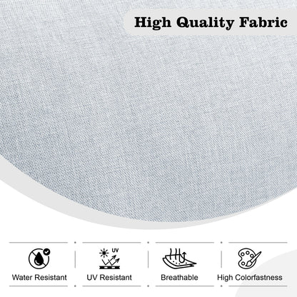 HOOOWOOO Set di mobili da esterno in rattan e vimini da 11 pezzi, sedie girevoli con braciere