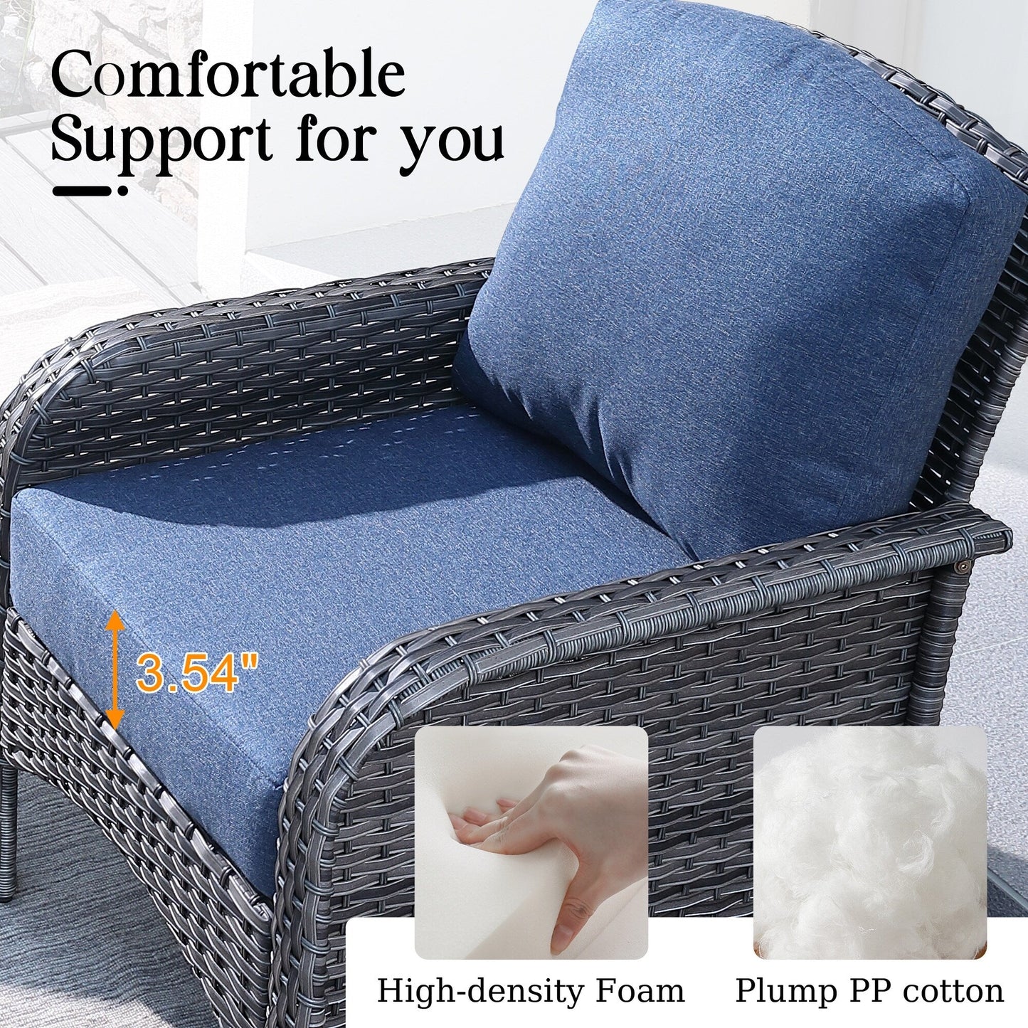 Set di 2 sedie da esterno in vimini e rattan HOOOWOOO