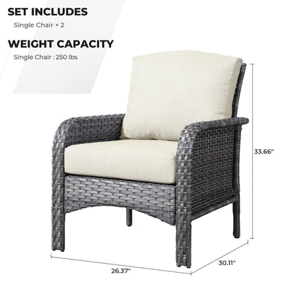 Set di 2 sedie da esterno in vimini e rattan HOOOWOOO