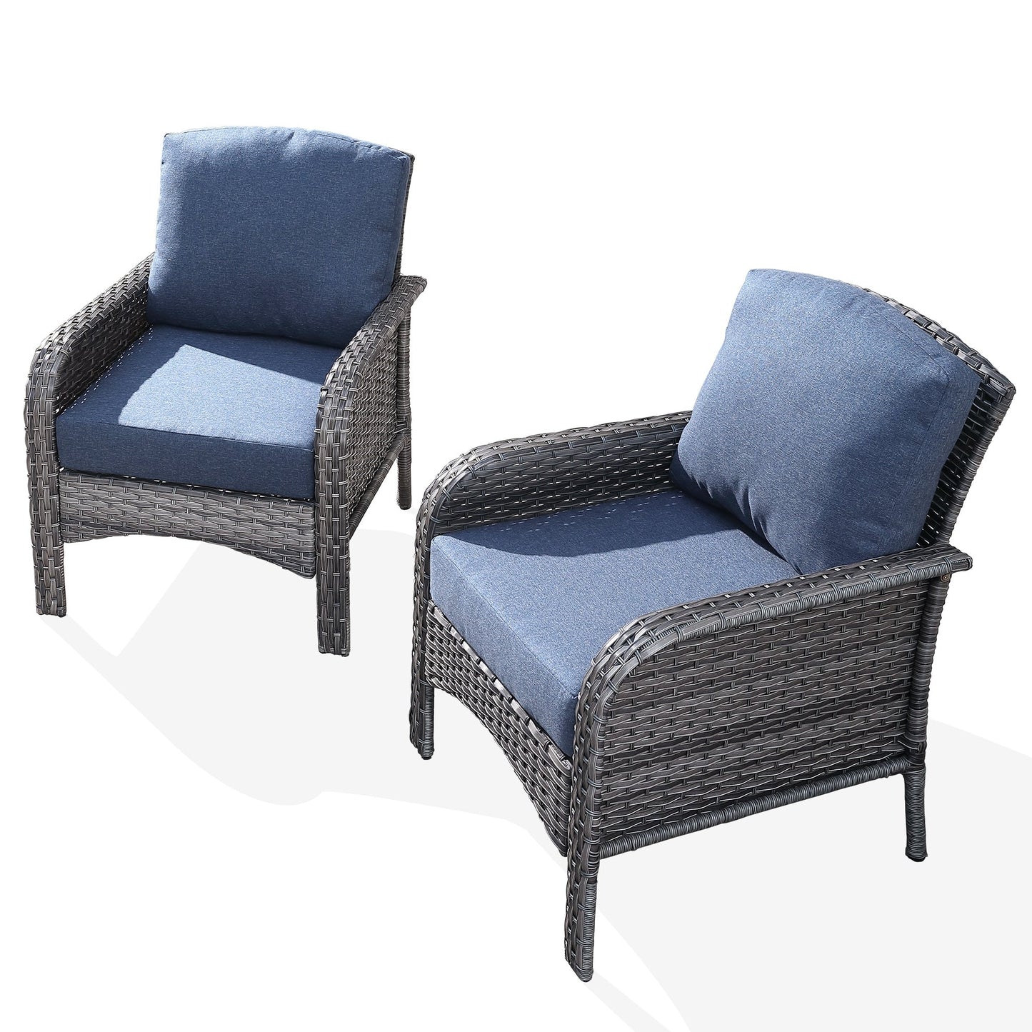 Set di 2 sedie da esterno in vimini e rattan HOOOWOOO