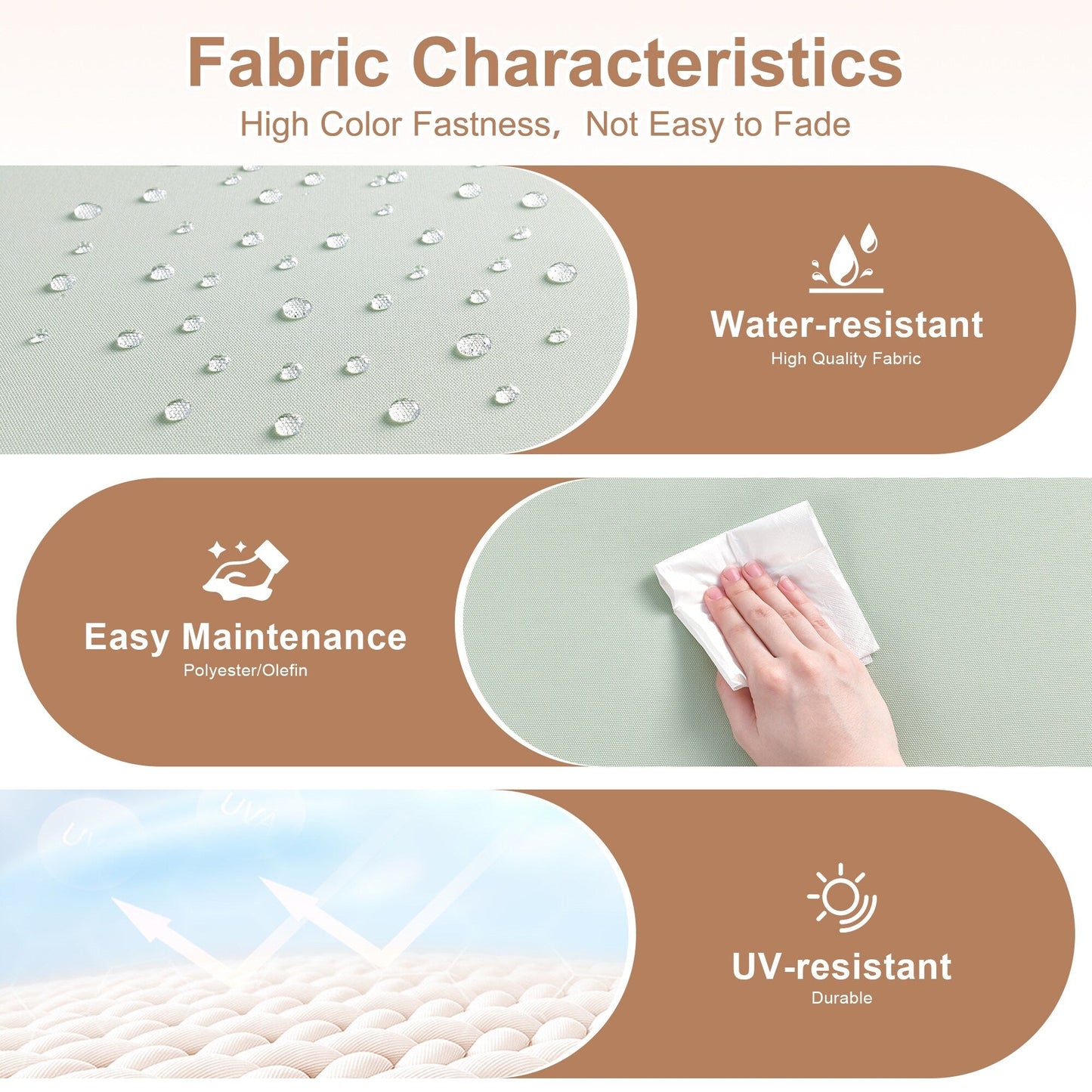 HOOOWOOO Set da 6 pezzi per mobili da esterno in vimini per patio, braciere con sedia a dondolo girevole