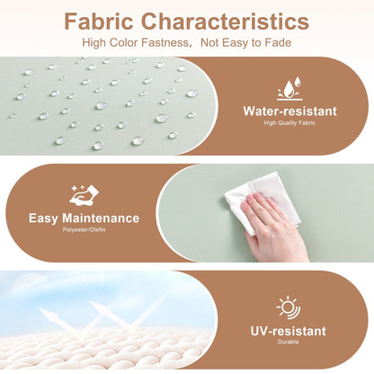 HOOOWOOO Set da 6 pezzi per mobili da esterno in vimini per patio, braciere con sedia a dondolo girevole