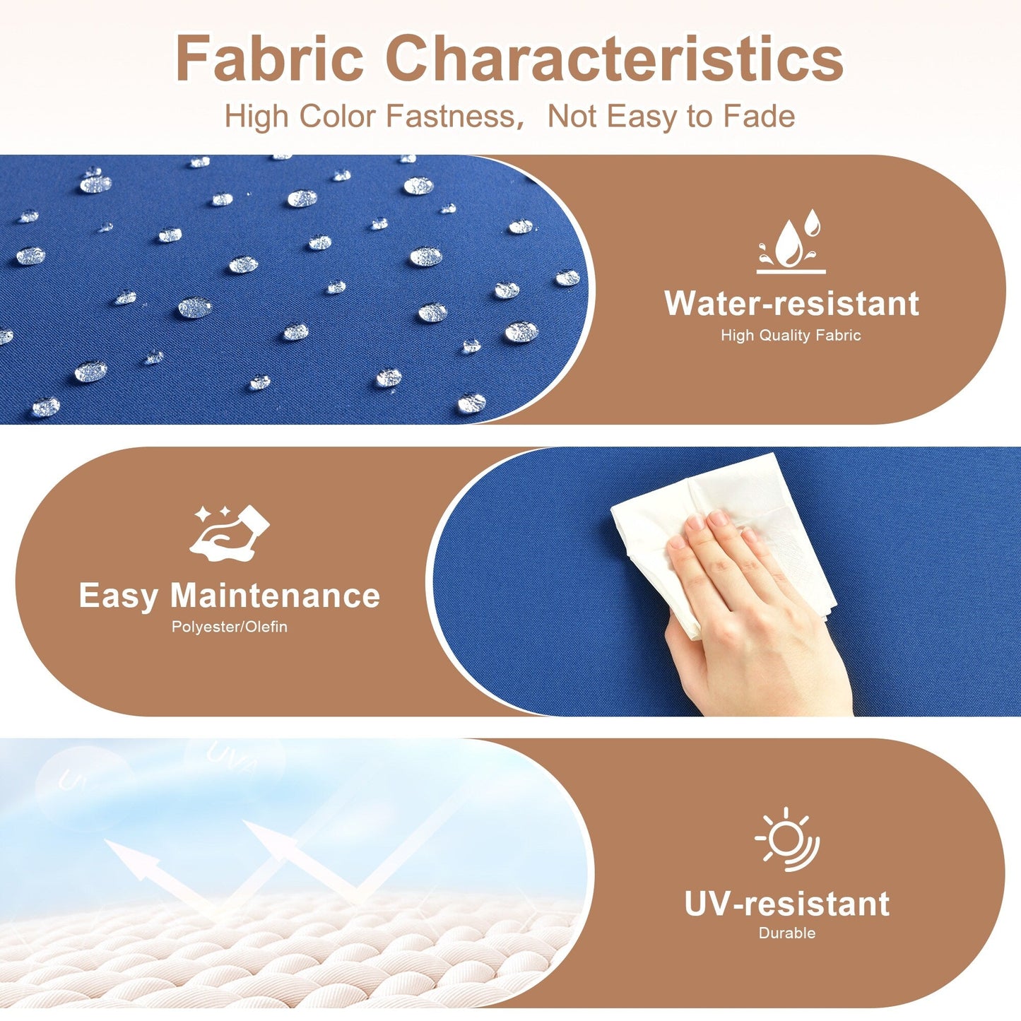 HOOOWOOO Set da 6 pezzi per mobili da esterno in vimini per patio, braciere con sedia a dondolo girevole