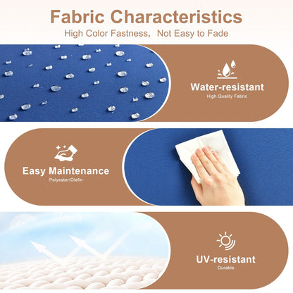 HOOOWOOO Set da 6 pezzi per mobili da esterno in vimini per patio, braciere con sedia a dondolo girevole