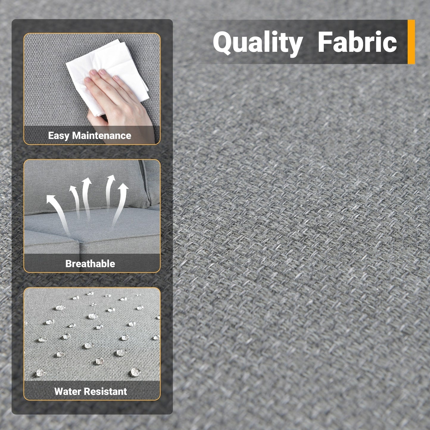 Set di 4 sedie girevoli da giardino in vimini HOOOWOOO con braciere a legna