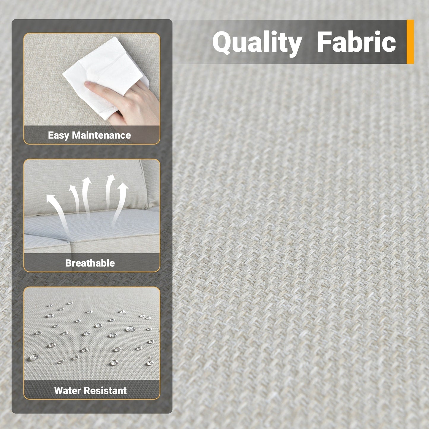 Set di 4 sedie girevoli da giardino in vimini HOOOWOOO con braciere a legna