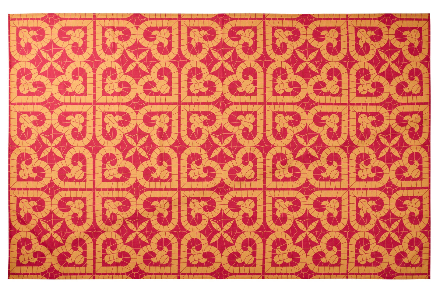 Sitges - Tovaglia Cuore Giallo Arancio 150X240 con 6 Tovaglioli