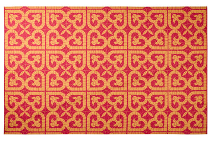 Sitges - Tovaglia Cuore Giallo Arancio 150X240 con 6 Tovaglioli