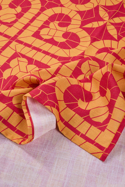 Sitges - Tovaglia Cuore Giallo Arancio 150X240 con 6 Tovaglioli