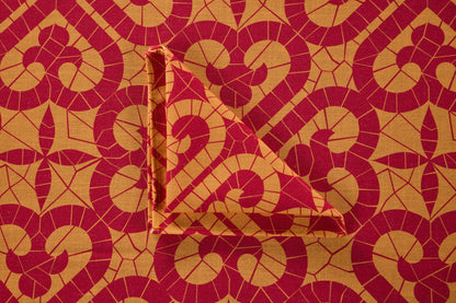 Sitges - Tovaglia Cuore Arancio Giallo 150X300 8 Tovaglioli