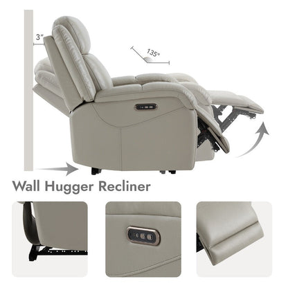 Poltrone reclinabili elettriche Hadlee con poggiatesta elettrico e porte di ricarica