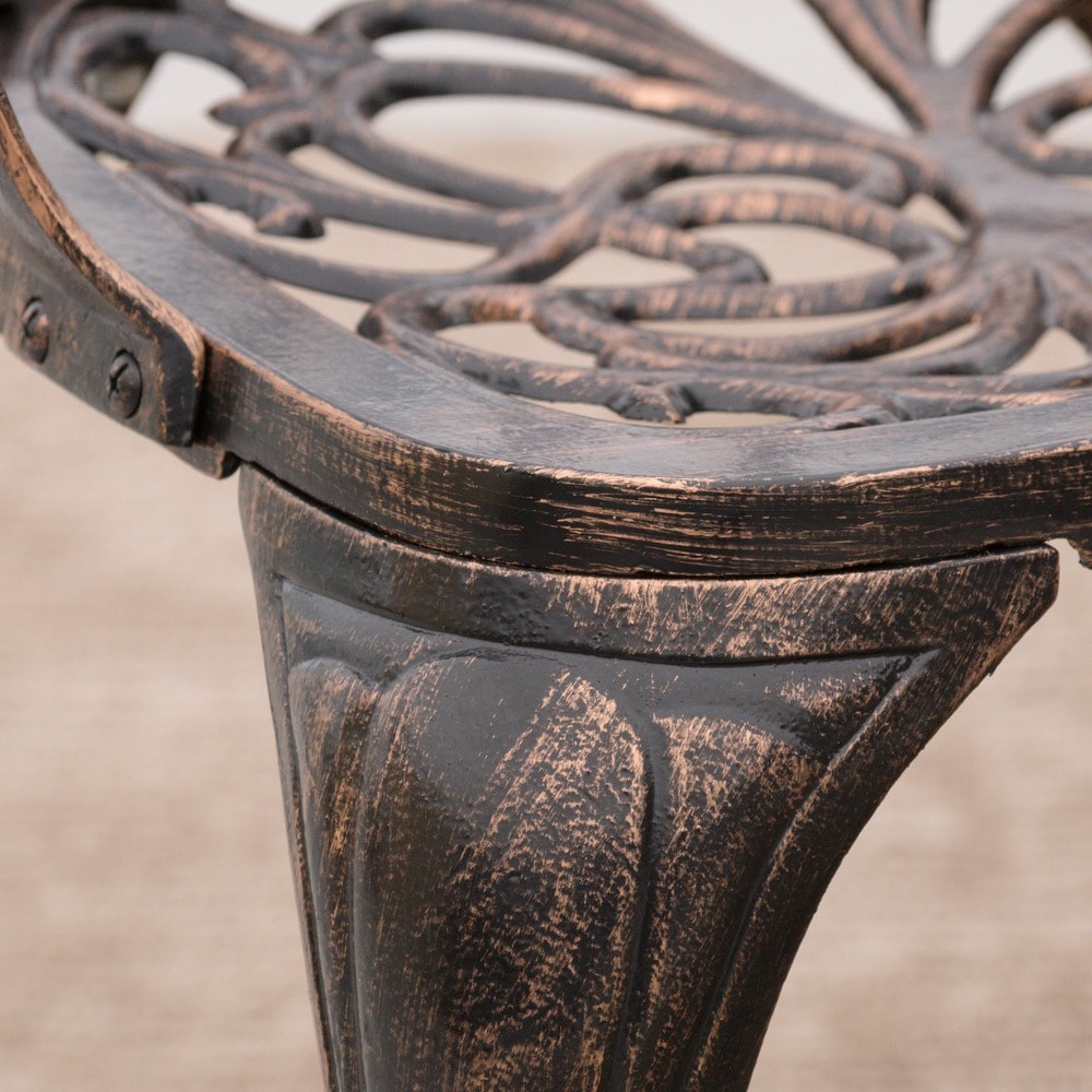 Set da pranzo da esterno in alluminio pressofuso da 7 pezzi Haitian di Christopher Knight Home