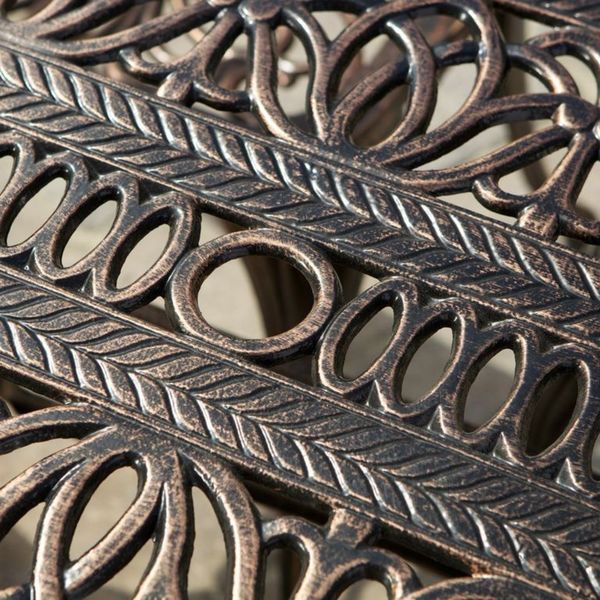 Set da pranzo da esterno in alluminio pressofuso da 7 pezzi Haitian di Christopher Knight Home