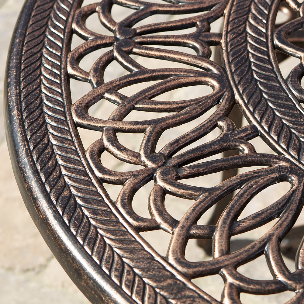 Set da pranzo da esterno in alluminio pressofuso da 7 pezzi Haitian di Christopher Knight Home