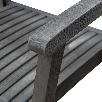 Set di tavolo e sedie impilabili Hakan Wood Patio con gambe curve